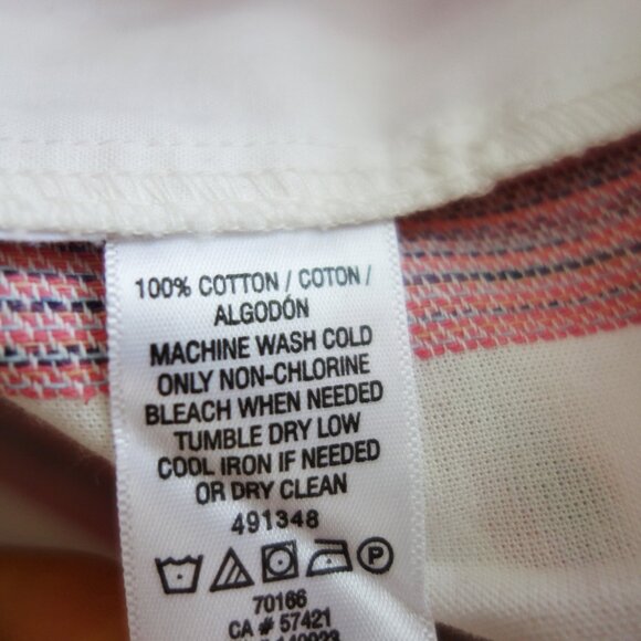 LOFT Striped Classic Short 100% Cotton Pink and White 4" Inseam (10) NWOT! - Picture 7 of 7